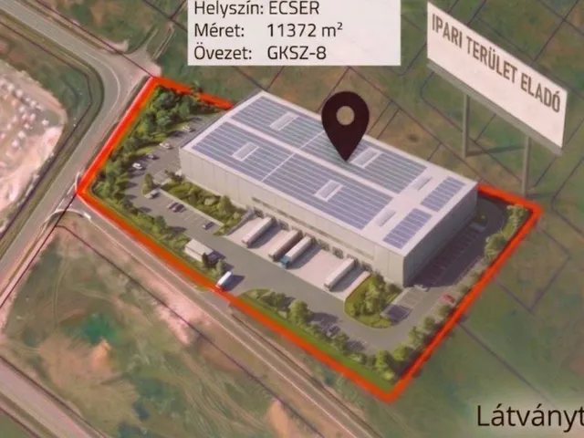 Eladó kereskedelmi és ipari ingatlan Ecser 11372 nm
